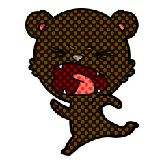 angry cartoon bear