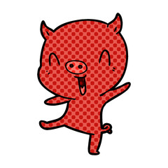 cartoon pig dancing