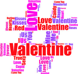 Valentine's Day word cloud design