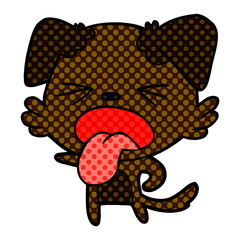 cartoon disgusted dog