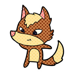 friendly cartoon wolf
