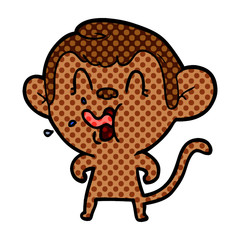 crazy cartoon monkey