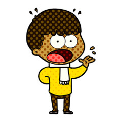 cartoon shocked man