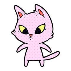 confused cartoon cat