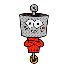 happy cartoon robot