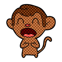 shouting cartoon monkey