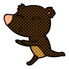 cartoon running bear