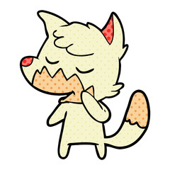 friendly cartoon fox