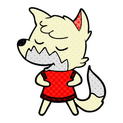 friendly cartoon fox