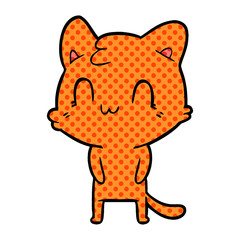 cartoon happy cat