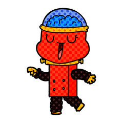happy cartoon robot