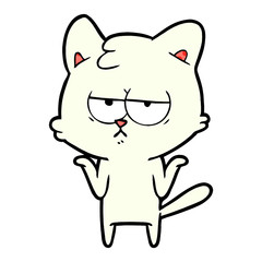 Fototapeta premium bored cartoon cat