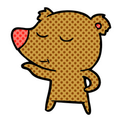 happy cartoon bear