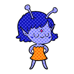 cartoon alien girl
