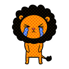 cartoon crying lion