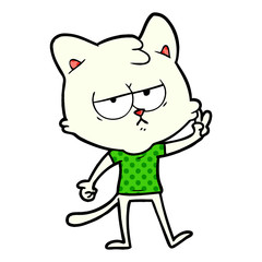 Obraz premium bored cartoon cat