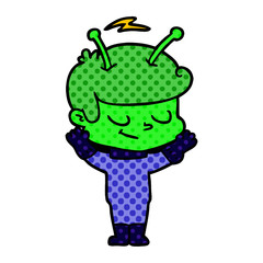 friendly cartoon spaceman