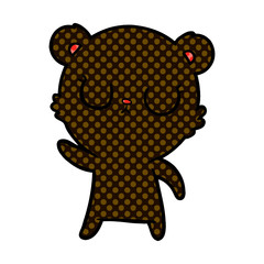 peaceful cartoon bear