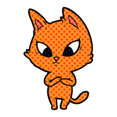 confused cartoon cat