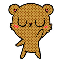 peaceful cartoon bear