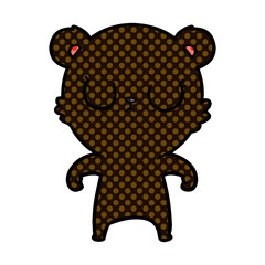 peaceful cartoon bear