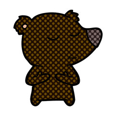 happy cartoon bear