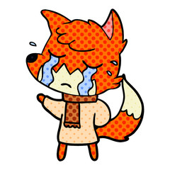 crying fox cartoon