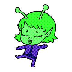 cartoon alien girl