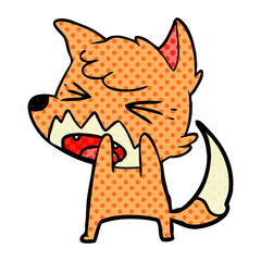 angry cartoon fox