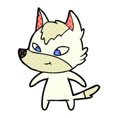 friendly cartoon wolf