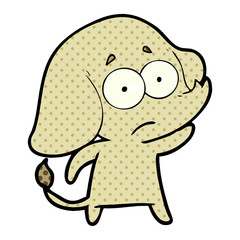 cartoon unsure elephant