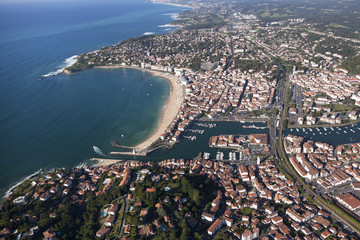 Fototapeta premium Vue aérienne de Saint-Jean-de-Luz