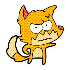 cartoon annoyed fox