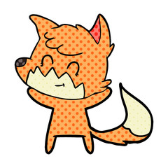 cartoon happy fox