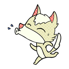howling wolf cartoon