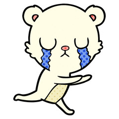 crying polar bear cartoon