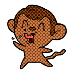 crazy cartoon monkey