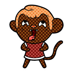 crazy cartoon monkey