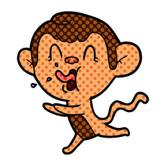 Fototapeta premium crazy cartoon monkey