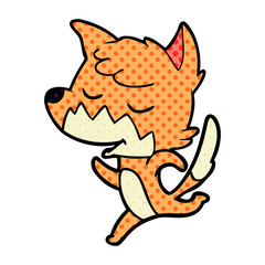 friendly cartoon fox