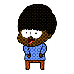 happy cartoon boy