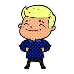 happy cartoon man