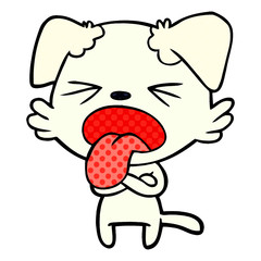 cartoon disgusted dog