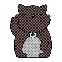 cartoon cat waving