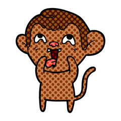 crazy cartoon monkey