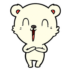 happy cartoon polar bear