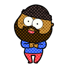 cartoon bearded man