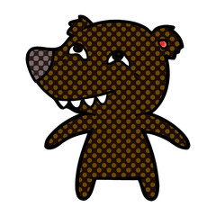 cartoon bear showing teeth