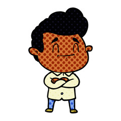 happy cartoon man
