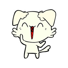 happy little dog cartoon